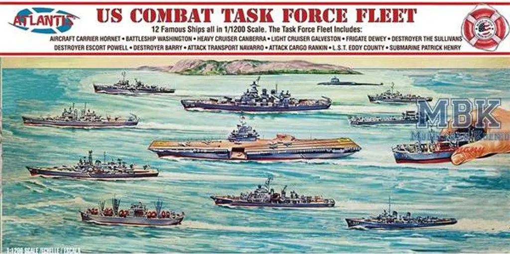 Maquette Atlantis Models ALM6300 US Navy Task Force Fleet échelle 1:1200