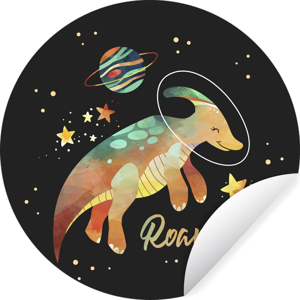 MuchoWow Runde Wandtattoo - Wandsticker Tapete Aufkleber Zitate - 'Brüllen' - Sprichwörter - Raum - Jungen - Kinder - Mädchen - Kinder Ø 80 c...