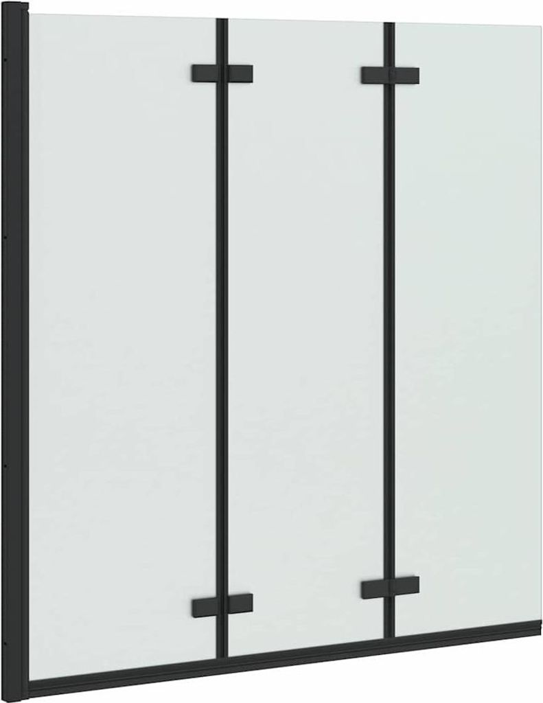 vidaXL Skládací sprchový kout, černý, 130 x 138 cm Obrázek produktu 