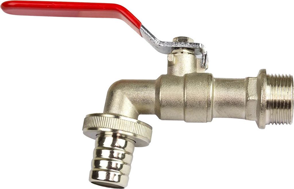 Messing Kugelauslaufhahn 1 Zoll 33mm Absperrhahn Kugelhahn Garten Auslaufhahn