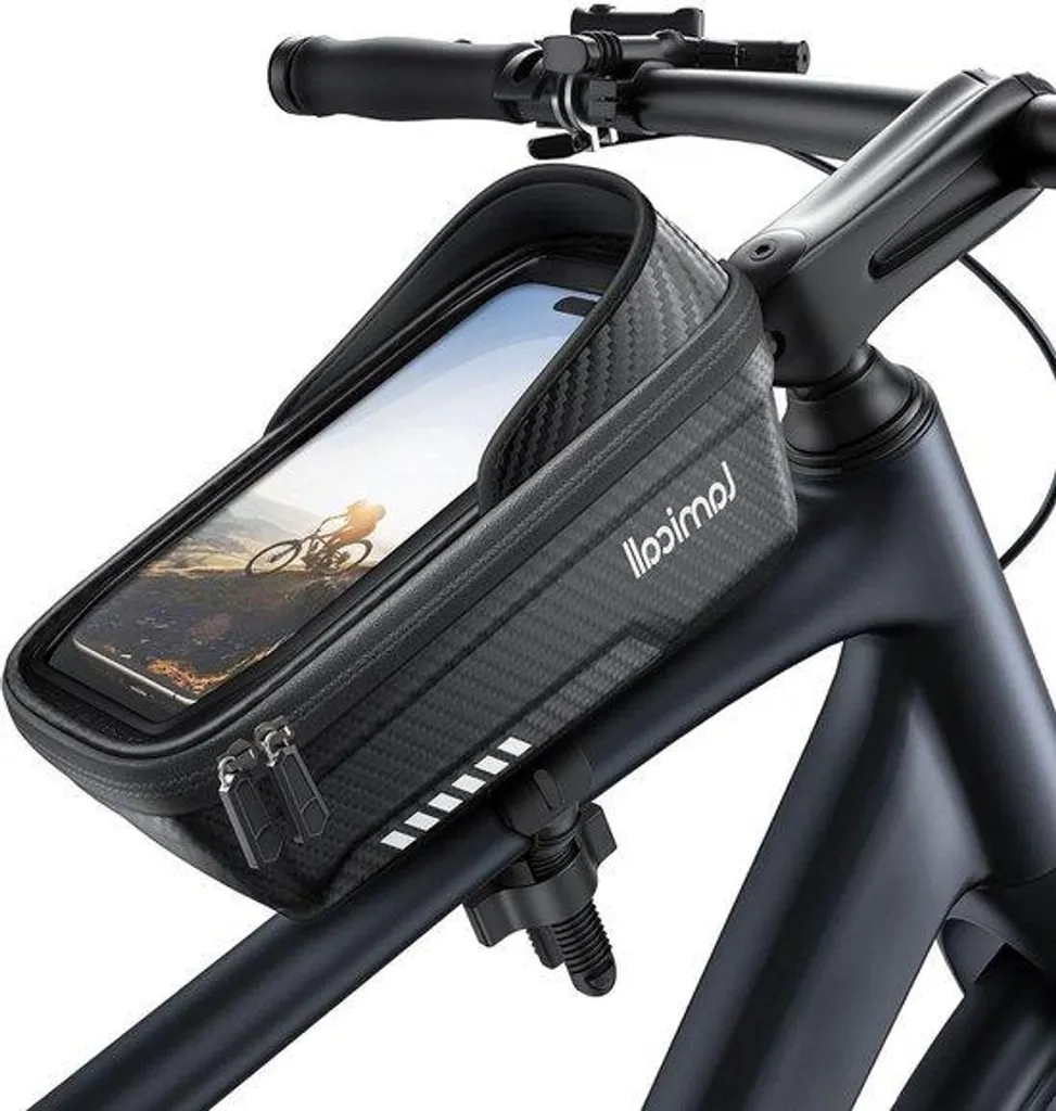 Sacoche vélo étanche réfléchissante avec pare-soleil pour écran mobile