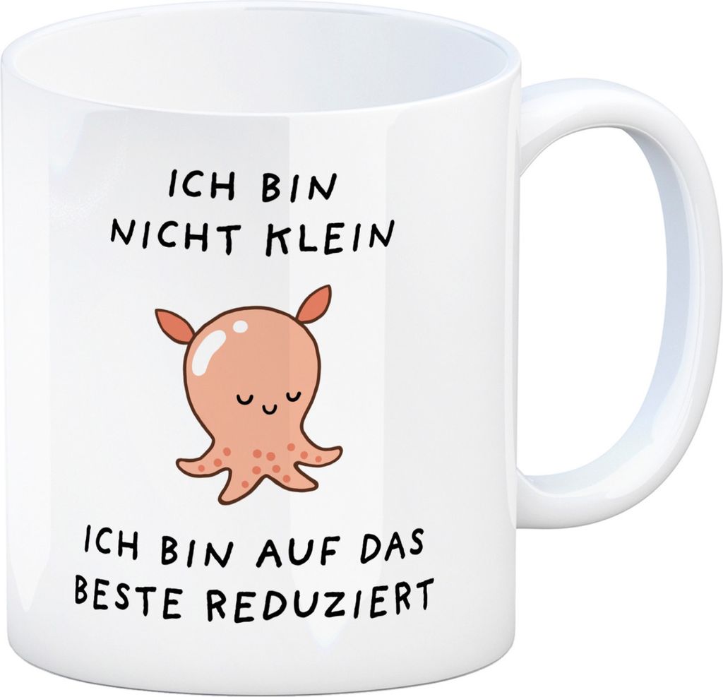 Jelly & Friends Oktopus Kaffeebecher mit Spruch Nicht Klein, beste reduziert