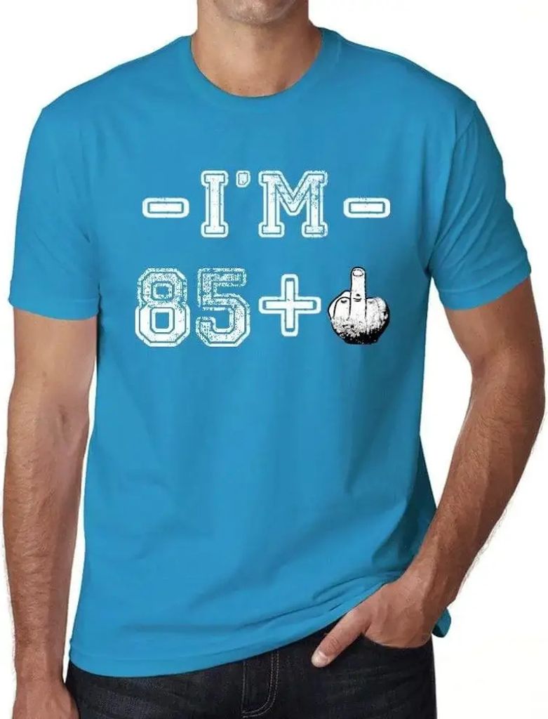 Herren Grafik T-Shirt 86 Jahre ich bin 85 + ein Mittelfinger – 86 Years I'm 85 + A Middle Finger – Geschenk 86. Geburtstag Jahrestag 86 Jahre J...