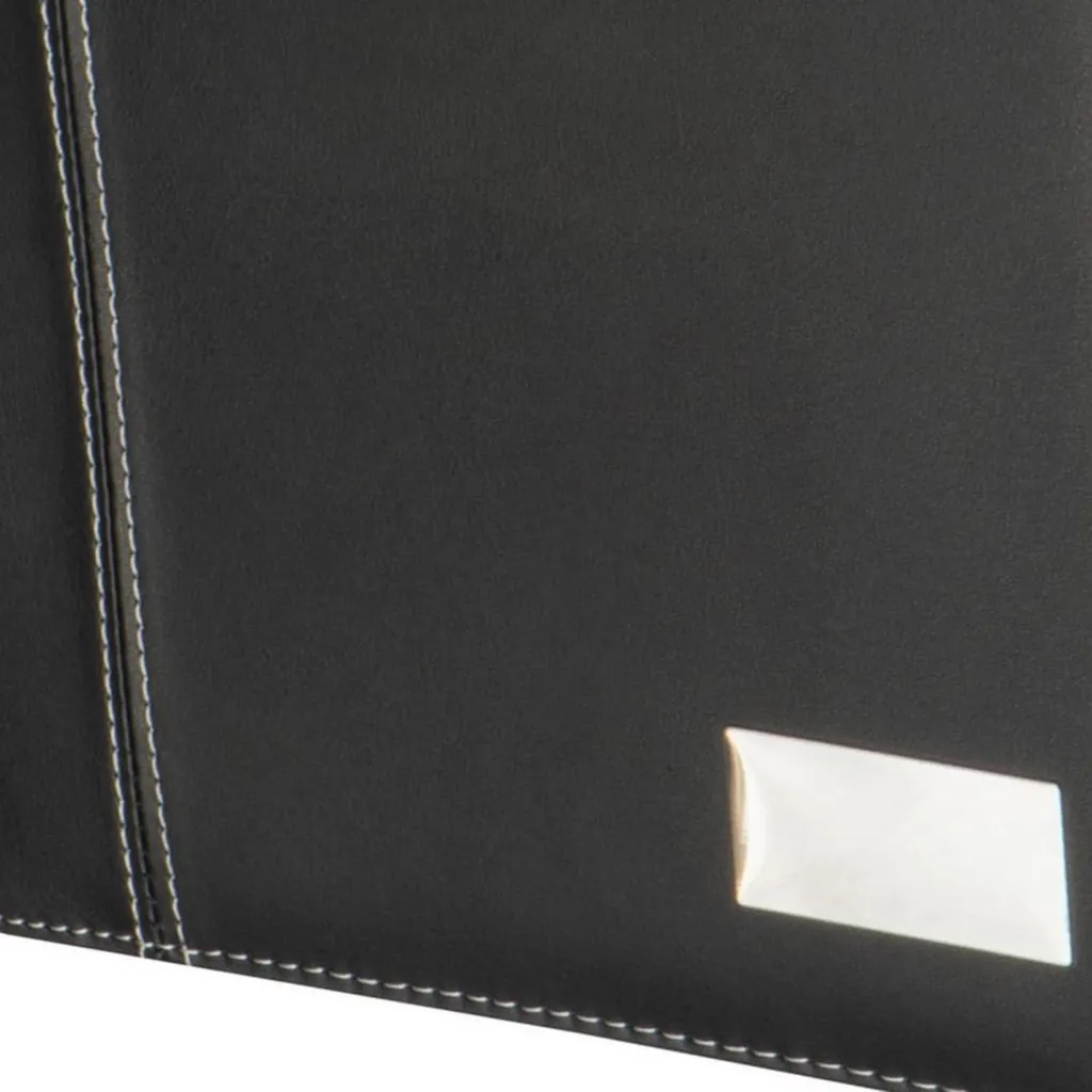 Porte-documents A5 Map relié noir en papier rigide - Lot de 1 pièce - 2