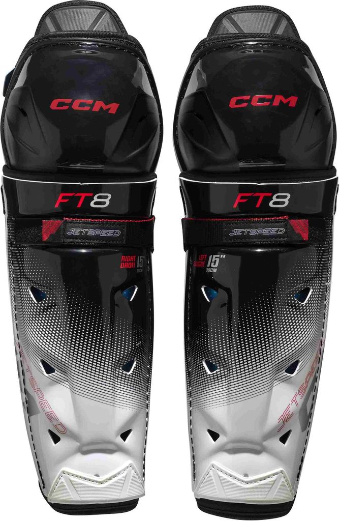 CCM JetSpeed FT8 Senior Eishockey Schienbeinschoner, Größe: 15''/38 cm