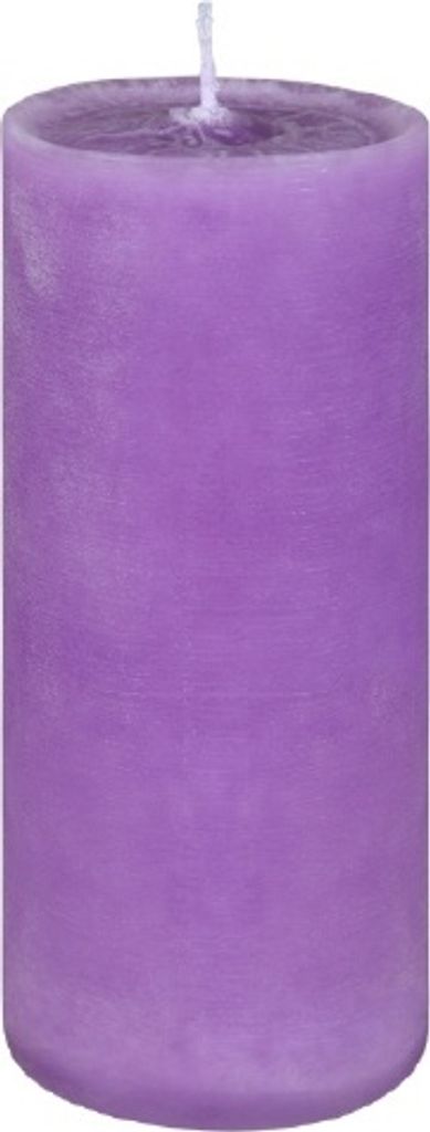Stumpenkerze Rustic Violett 20 x Ø 8 cm, Kerze in , durchgefärbte Kerze für Hochzeit, Deko, Weihnachten, Adventskranz
