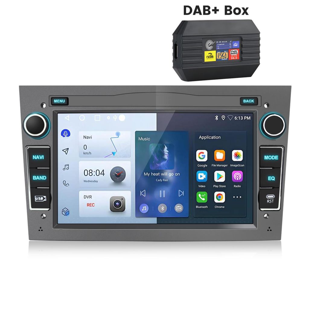 Einbau-Navigationsgeräte 2+64GB Android14 Carplay 7"WIFI Autoradio Für Opel Vectra Zafira B Astra H Corsa GPS Navi SWC 4Kern