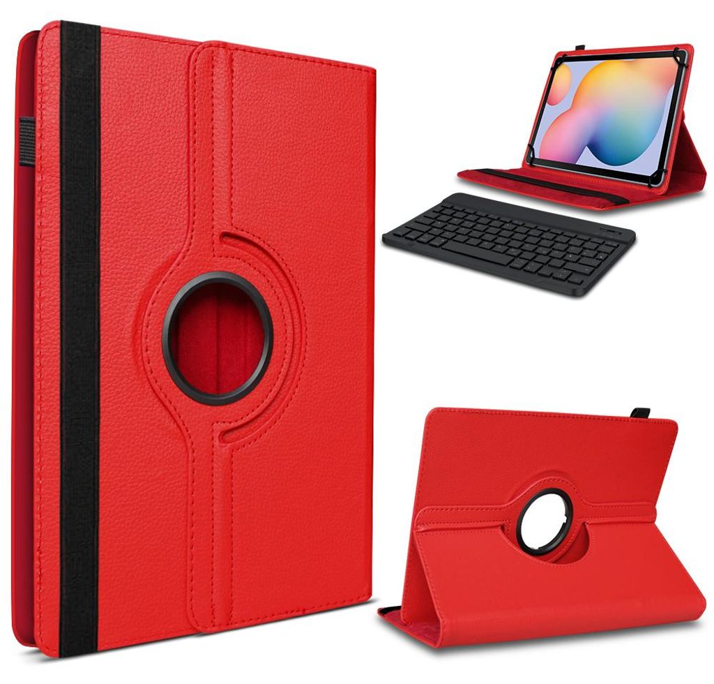 Tablet Hülle Tastatur Tasche für DOOGEE T40 11 Zoll 2024 Schutzhülle BluetoothFarbe 360 Uni:Rot