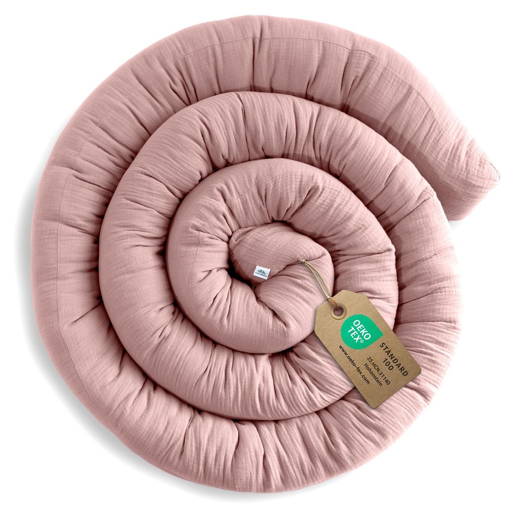 Bettschlange 300 cm Puderrosa - Nestchen für Baby-, Kinder- Produktbild 