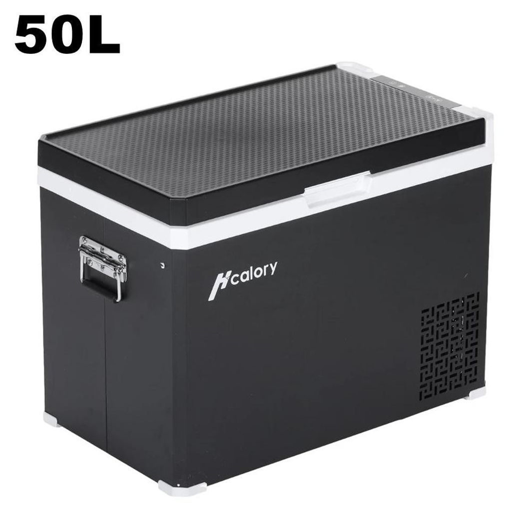 Tragbare Auto Kühlbox 50 l - Kompressor Kühlschrank Gefrierbox - 12/24 V DC & 220 V - Dual-Zone - Kühlen und Gefrieren - App-Steuerung Camping