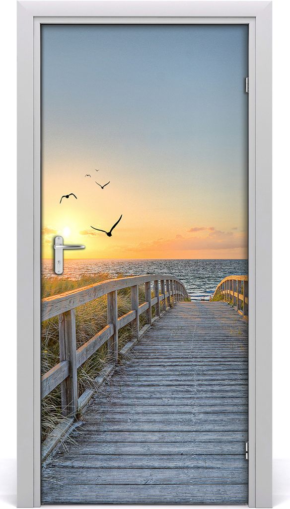 Tulup Türaufkleber 95x205 cm Dekorative Aufkleber Selbstklebend Wasserdichte Tapete Abnehmbar Schlafzimmer Wohnzimmer Wohnkultur - Weg zum Strand