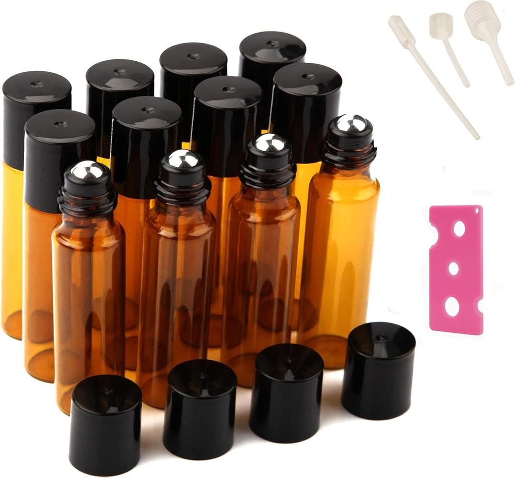 Roll on Glasflaschen für ätherisches öl - Roll on öl Produktbild 