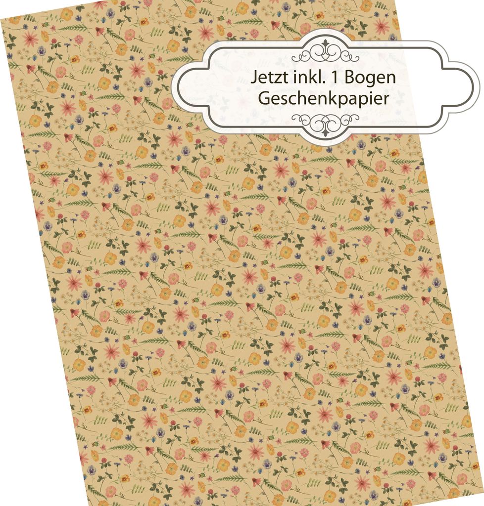 Flora Natura Briefpapier mit Umschlag Set Vintage Blumen 10 Produktbild 4