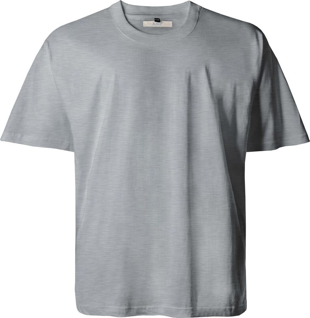 Hellgrau melanges T-Shirt Lucky Star Übergröße