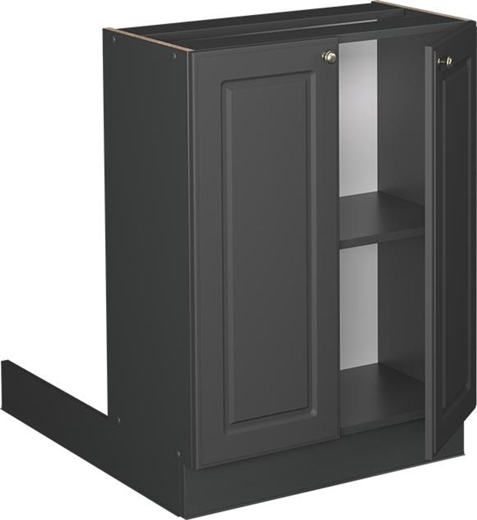 Kücheninsel Vicco Fame-Line Anthrazit-Gold Landhaus 60 cm ohne Arbeitsplatte, Model 57194