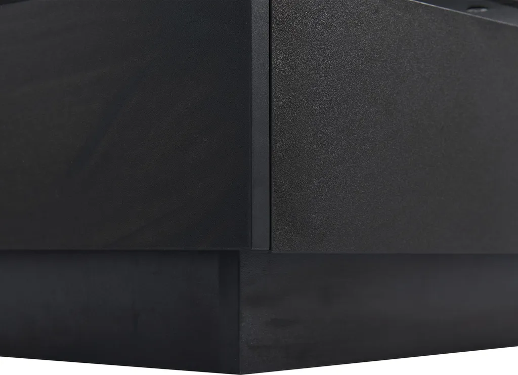 Table basse noire gain de place : plateau pivotant et rangement intégré - 8