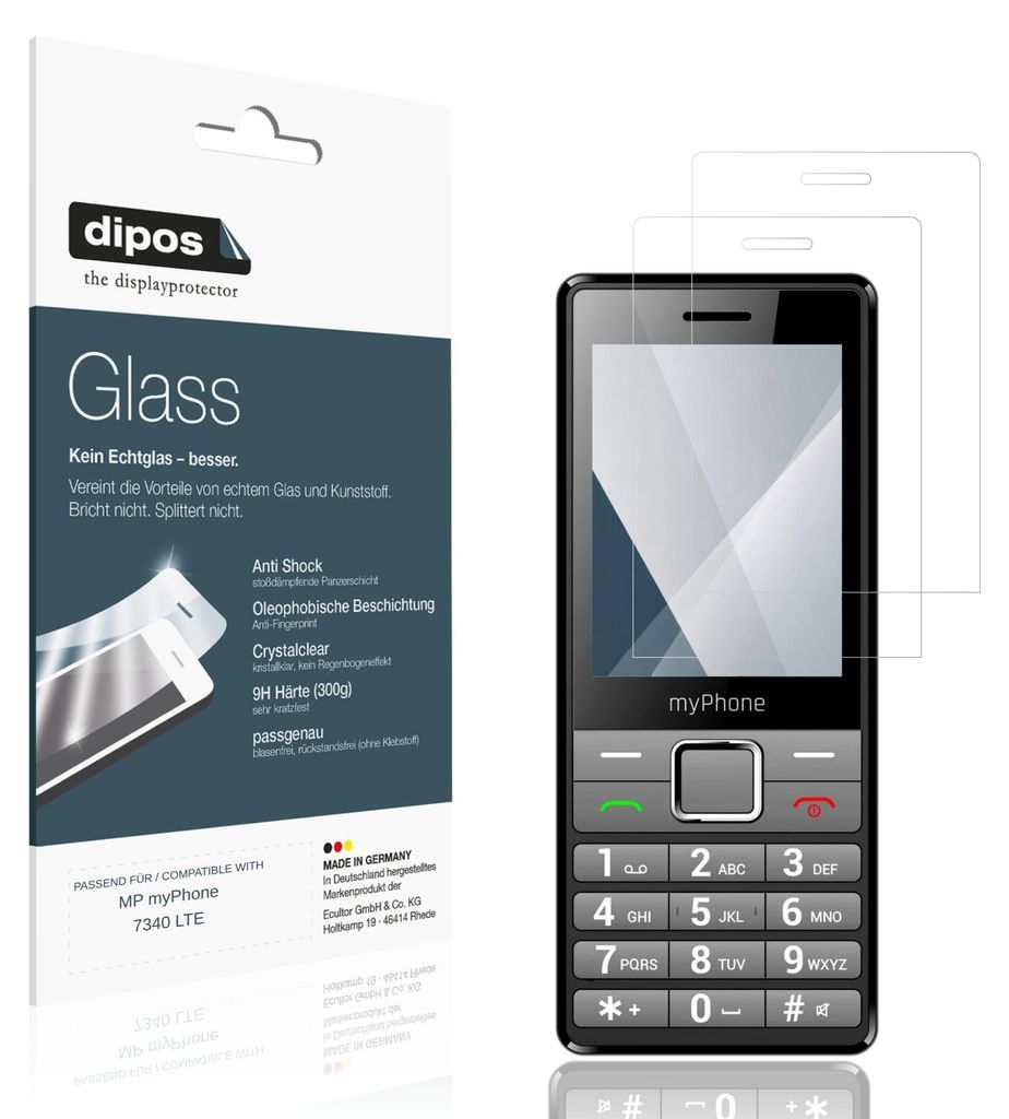 2x Protection écran pour MP myPhone 7340 LTE Verre souple Image du produit 