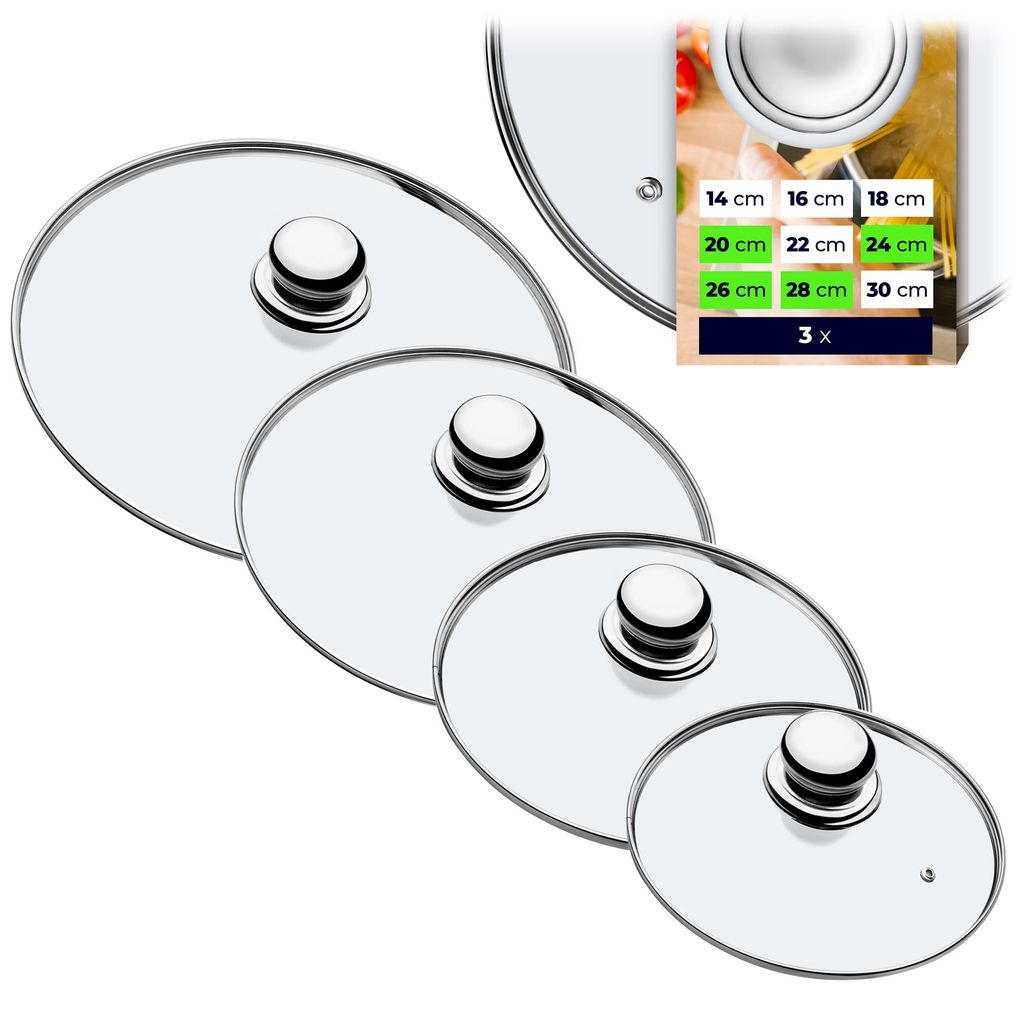 KADAX Topfdeckel "Vicenza", hitzebeständiger Deckel-set aus Produktbild 