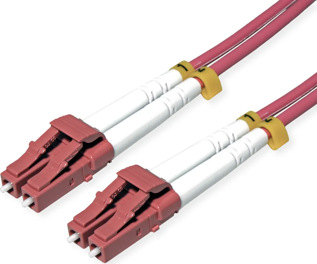 Cavo Fibra Ottica ROLINE OM4 20m LC/LC Armato Acciaio LSOH Viola