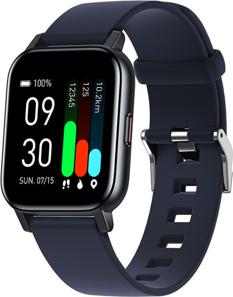 GTS1 Wasserdichter Smart Watch, Gesundheitsmonitor mit 16 Sportmodi Musiksteuerung Wasser trinken/sitzend/Anruferinnerung, Dunkelblau
