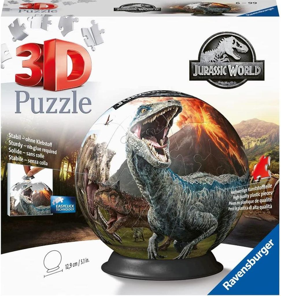 3D Puzzle Kula Jurassic World (72 elementy) z podstawą, Ø Image du produit 