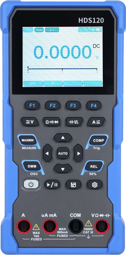 OWON HDS120 Digitales Oszilloskop-Multimeter 2-in-1 20000 Counts True RMS Tester 1MHz 5MS/s Automatischer Bereich 2600mAh Lithiumbatterie 2,8-Zoll-...