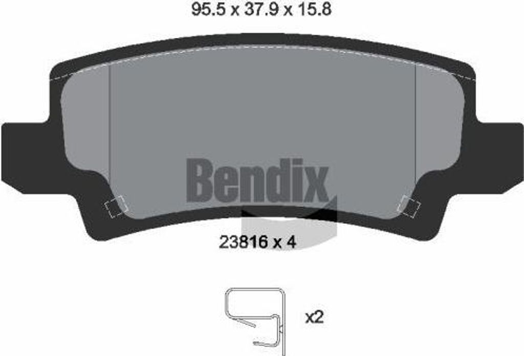 BENDIX Braking BPD1370 Bremsbelagsatz, Scheibenbremse OE 0446602020 kompatibel mit Corolla