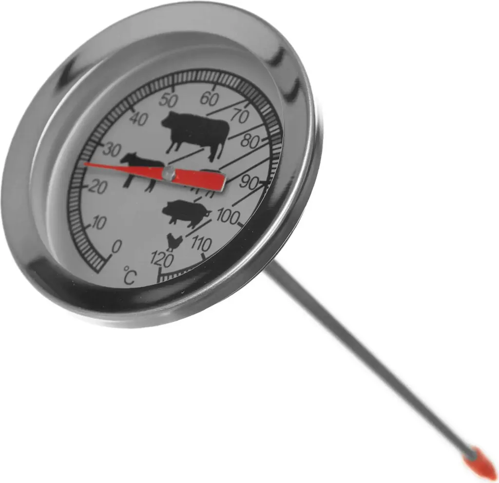 Thermomètre à viande en acier : fini les rôtis trop secs ou mal cuits