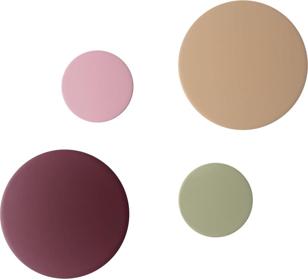 Wandhaken Set von 4 in der Farbe Fuchsia