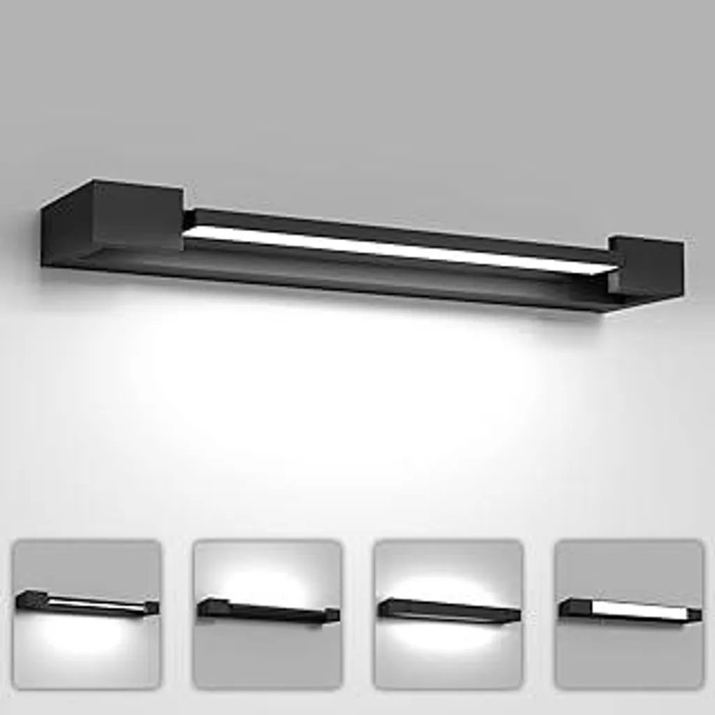 Applique LED Bagno 18W Nero 42cm | Illuminazione Professionale 5000K