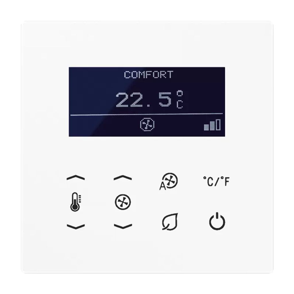 Jung TRDLS923028WW Raumtemperaturregler Fan Coil, 2-Rohr