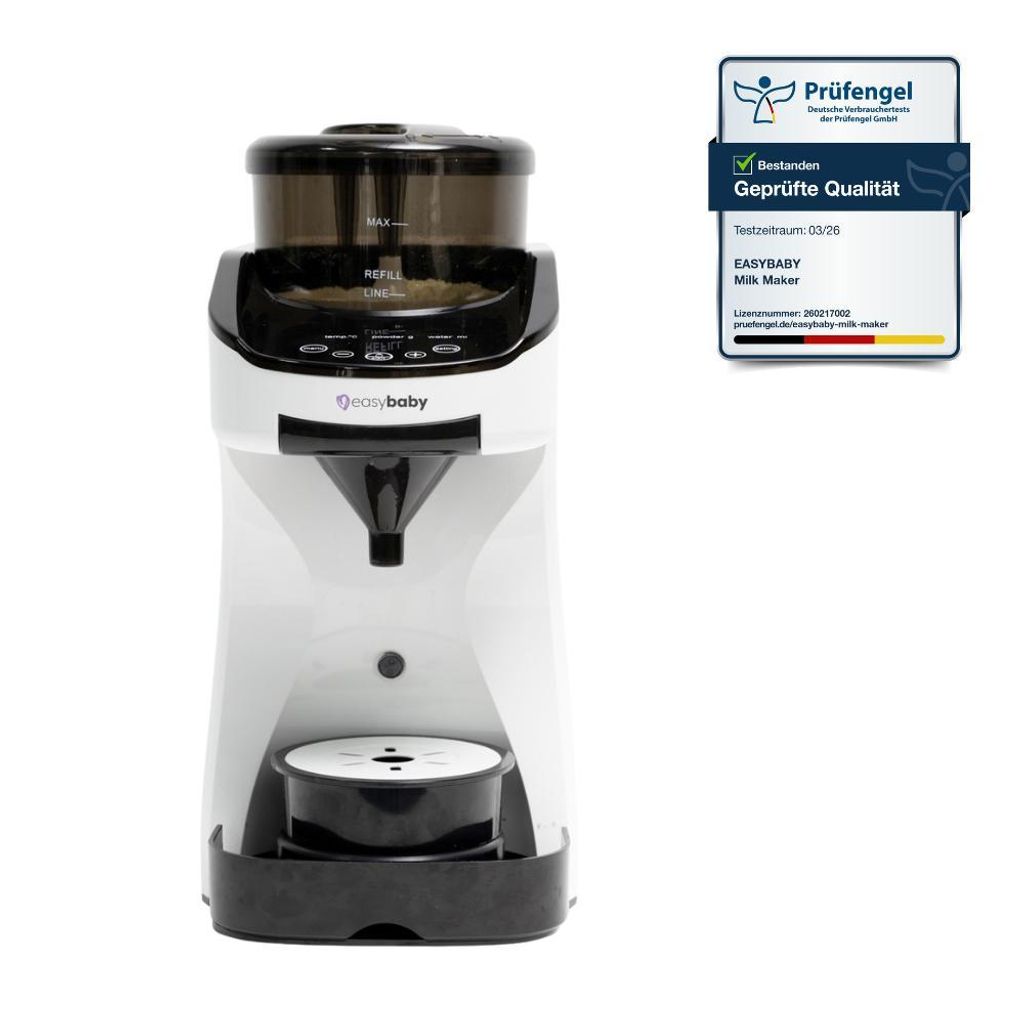 Easybaby Milk Maker - Automatischer Flaschenzubereiter Baby - Baby Milch Maschine - Fläschchen fertig innerhalb von acht Sekunden