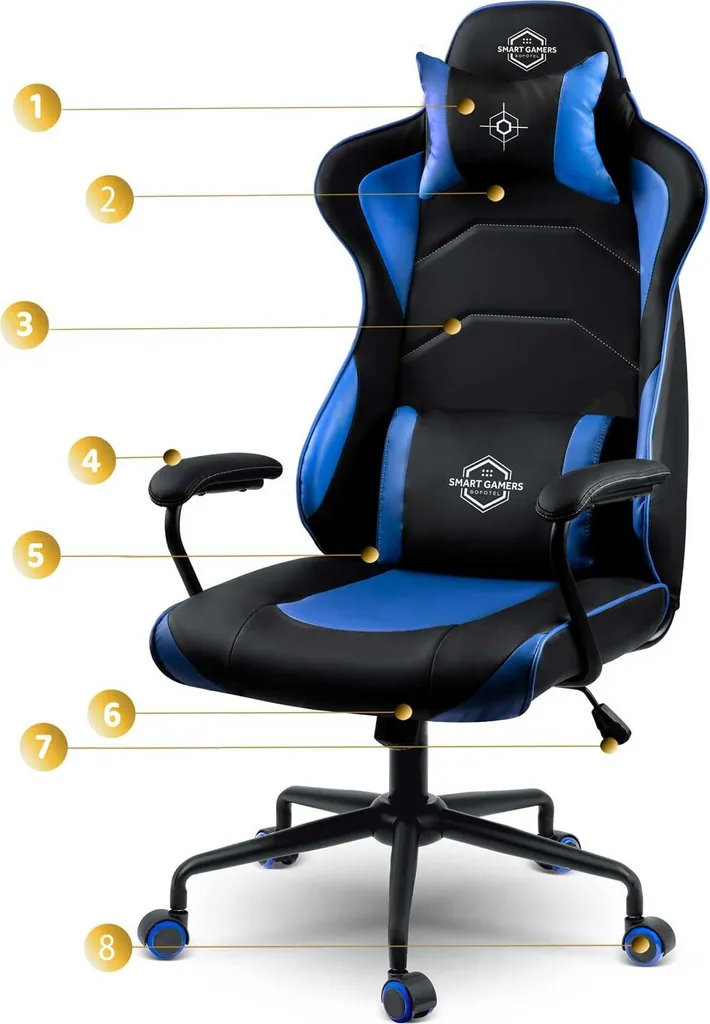 Sedia Gaming Sofotel Yasuo per Ragazzi: Ergonomia e Stile Blu e Nero 2026 - 9