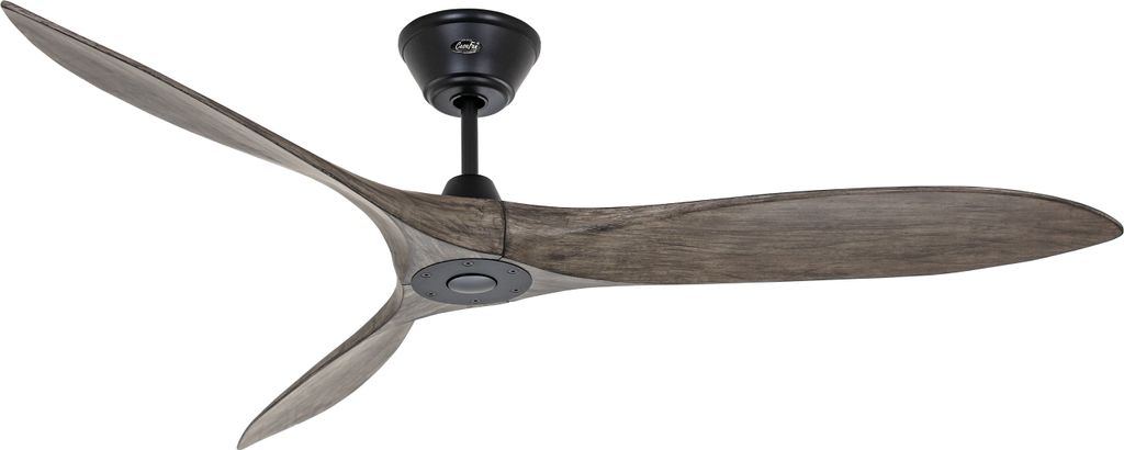 Energiespar Deckenventilator mit Fernbedienung Eco Airscrew 152 cm Schwarz matt / Grey Washed