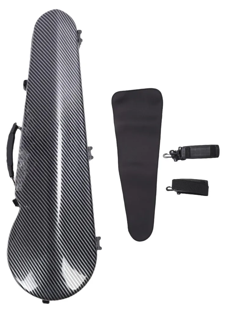 Étui violon 4/4 à 1/8 en fibre de carbone léger avec hygromètre intégré