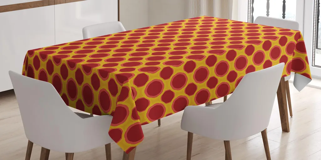 Tovaglia Antimacchia ABAKUHAUS 140x200cm - Motivo Petali Giallo