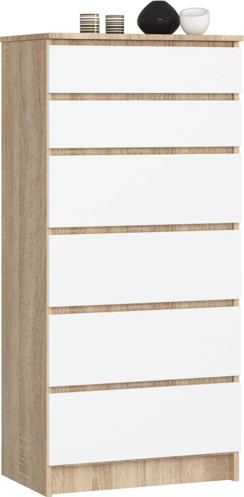 Commode SAVRILA - chêne sonoma / blanc Image du produit 