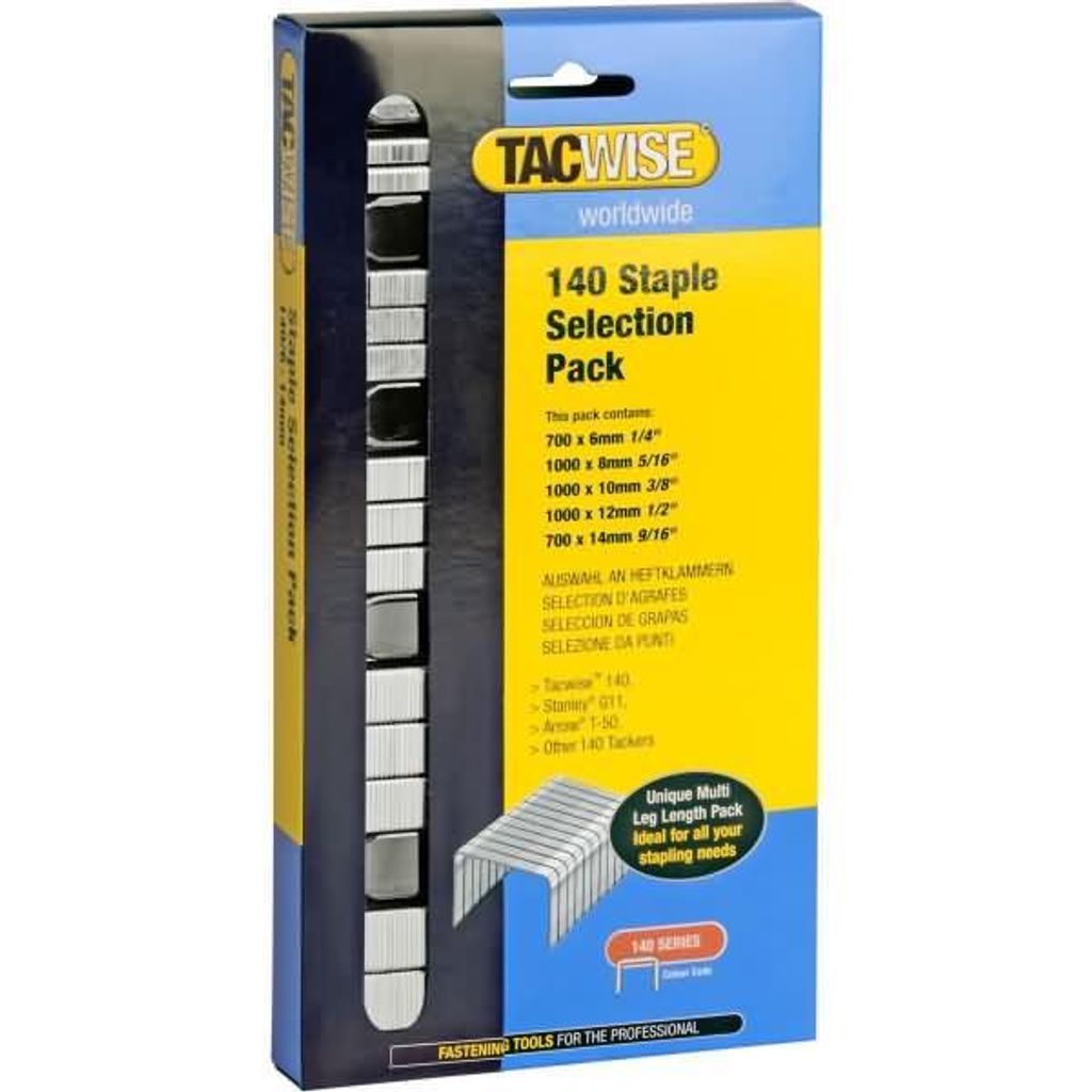 TACWISE Heftklammern Multipack 140/6+8+10+12+14 verzinkt 4.400 Klammern