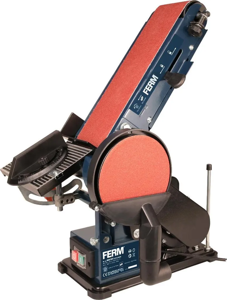Ponceuse de table FERM BGM1022 - 350W - combiné à bande et disque - 4