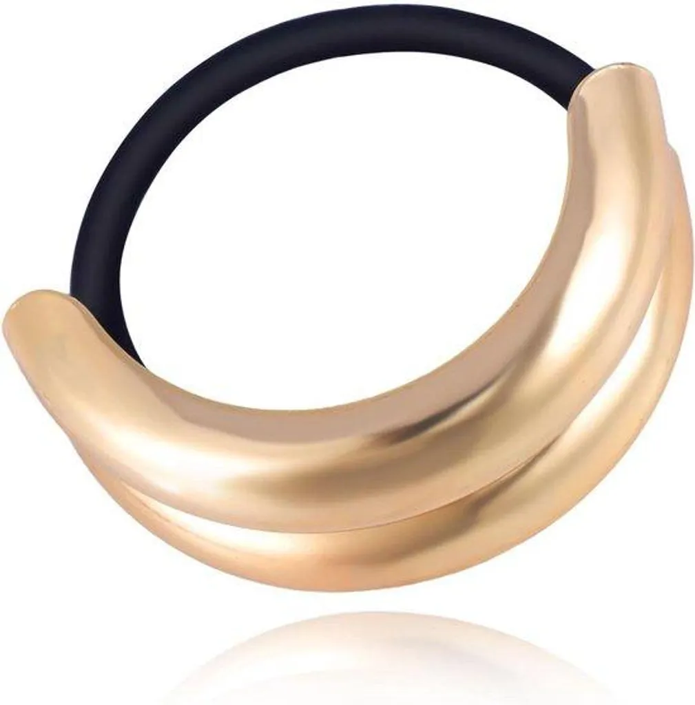 Bandeau de cheveux rétro noir et or anti-glisse confort sans douleur