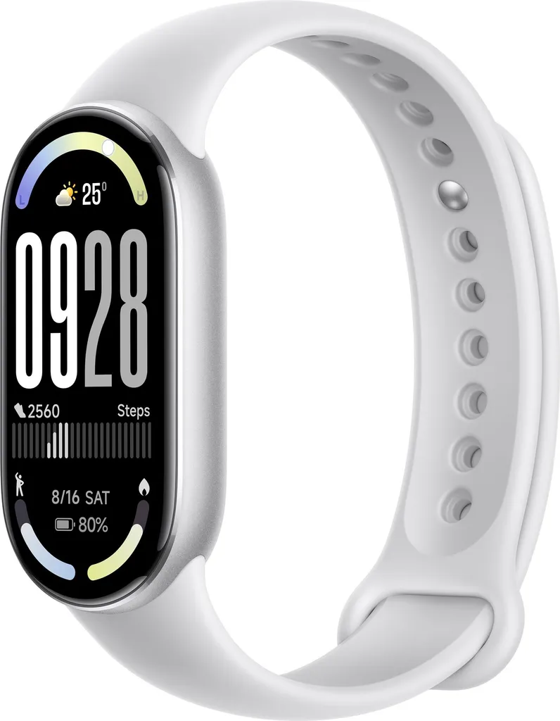 Smart Band 10 Xiaomi Glacier Silver avec autonomie de 16 jours et SpO2