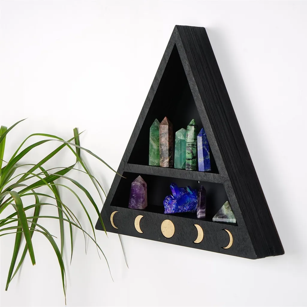 étagère murale 100% bois massif noir étagère durable haute qualité