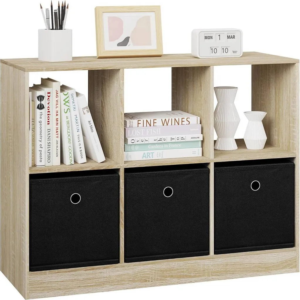 Étagère de salon polyvalente Rootz - Idéal petit espace et bureau - 60 cm
