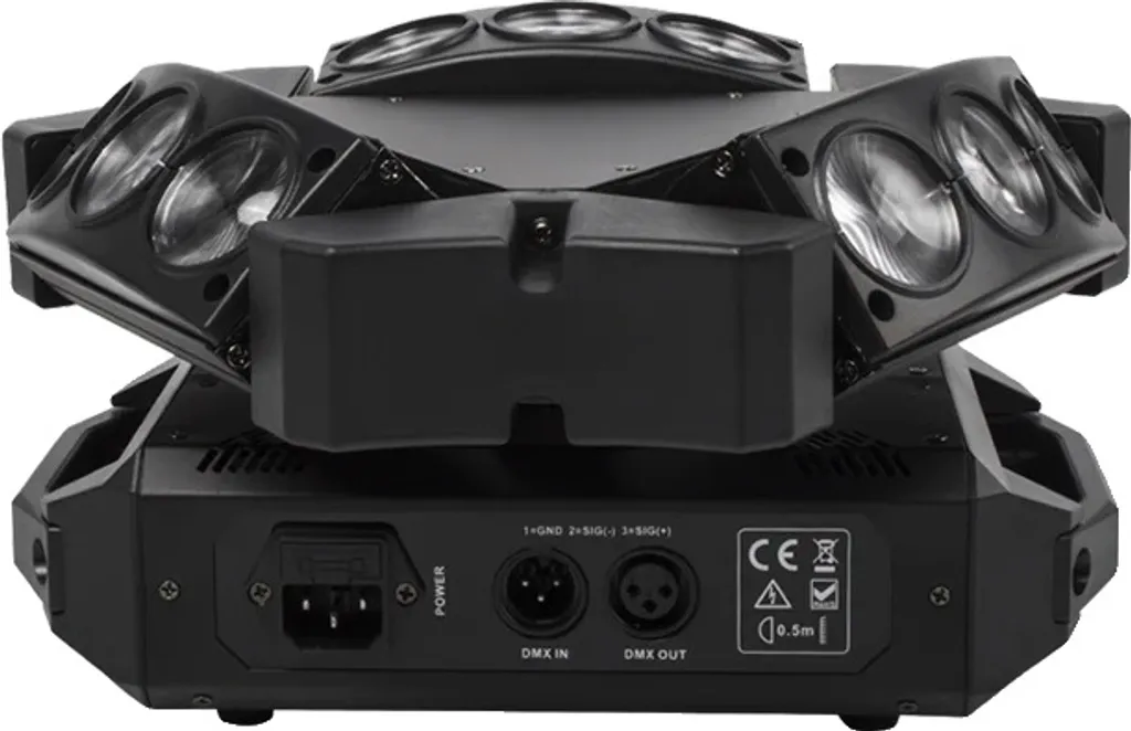 Lyre LED Moving Head RGBW 9x10W DMX avec Prise EU pour Éclairage Scène