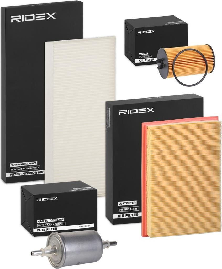 RIDEX Filterset Inspektionspaket Filtersatz für OPEL Corsa C Schrägheck (X01) Tigra TwinTop (X04) COMBO Kasten/Kombi COMBO Tour Corsa C Kastenwagen