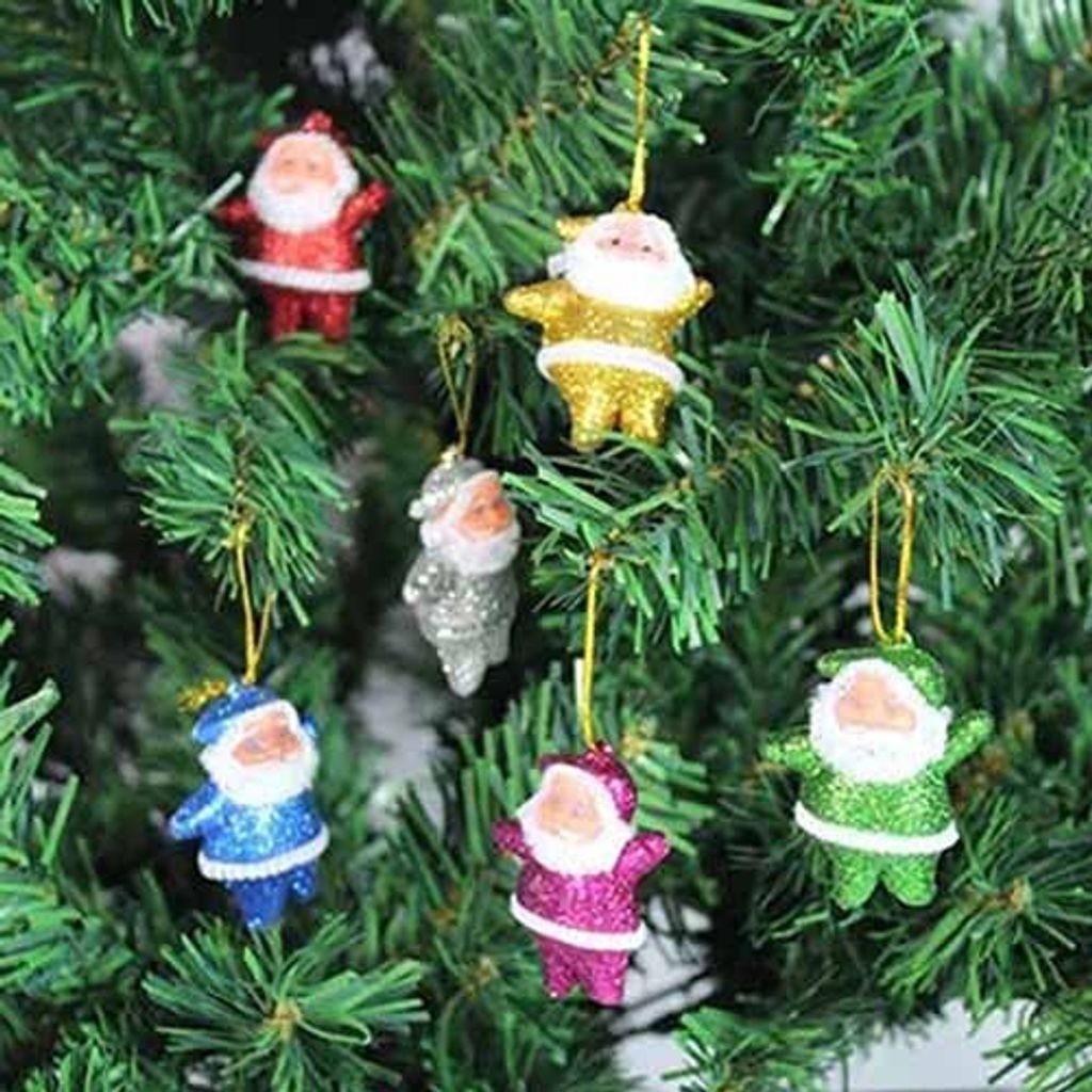 6PCS/SET Weihnachten Weihnachtsmann -Claus -Ornamente Festival Weihnachtsbaum -Hängedekoration