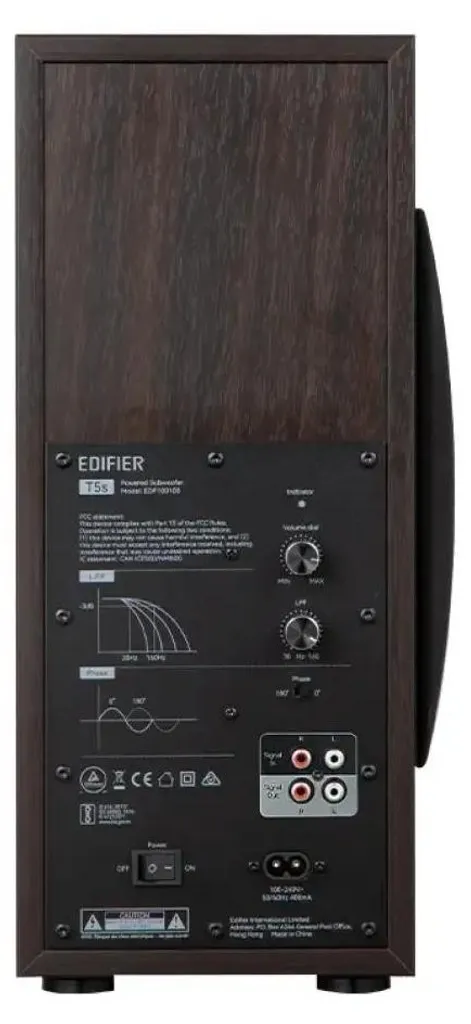 Caisson de Grave Edifier T5s Noir pour Enceintes de Bureau et Salon