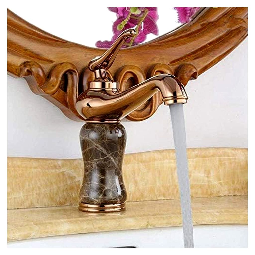Küchenarmaturen, Waschbecken-Wasserhahn, Roségold-Mischbatterien, Wasserfall-Badezimmer-Mischbatterien, Deckmontage-Wasserhähne