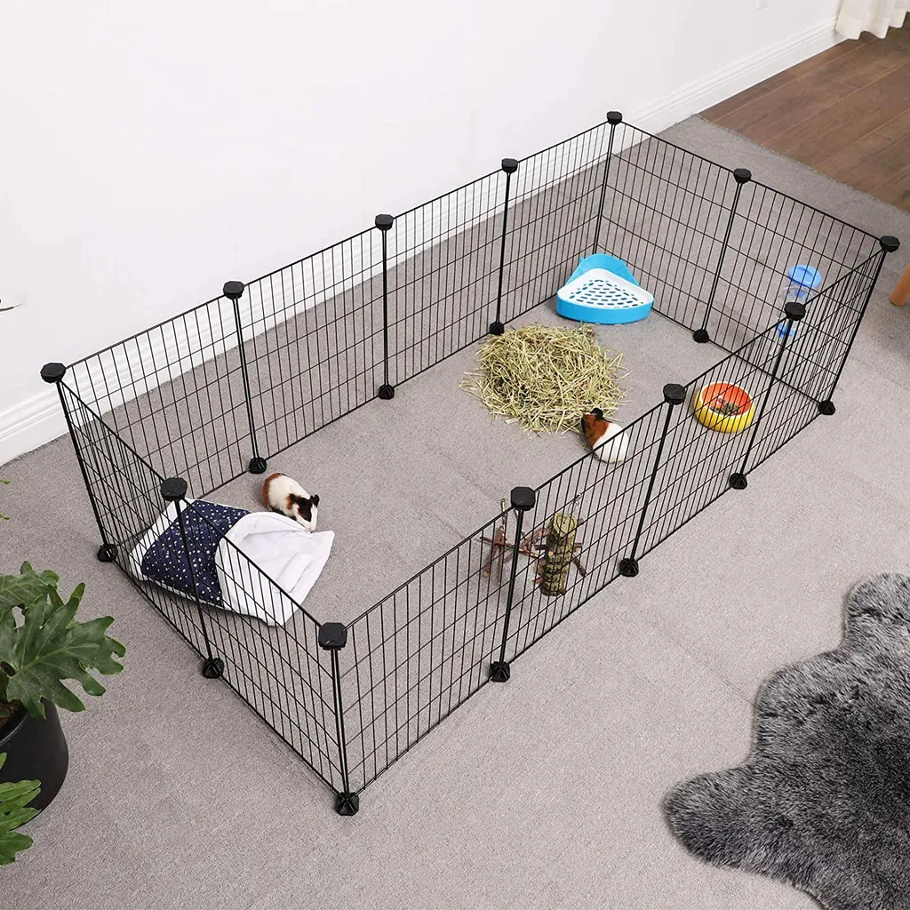 Espace de jeu sécurisé pour petits animaux cage 12 grilles d'intérieur