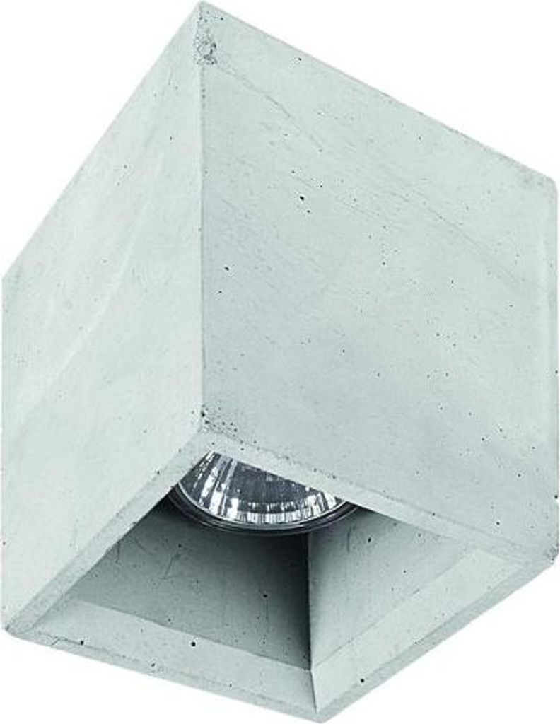 Deckenspot Beton B: 9 cm Aufputz Grau GU10 quadratisch Modern Spot Lampe Decke Spot Leuchte Decke